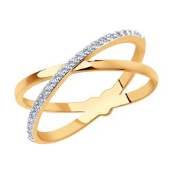 Золотое кольцо SOKOLOV с фианитом 018573 фото
