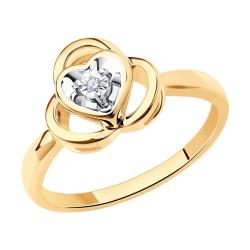 Золотое кольцо SOKOLOV с бриллиантом 1012176 фото
