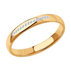 Золотое кольцо SOKOLOV с фианитом 110148 фото