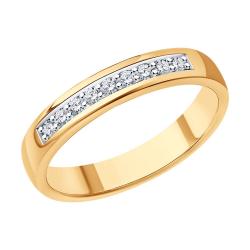 Золотое кольцо SOKOLOV с бриллиантом 1110209 фото