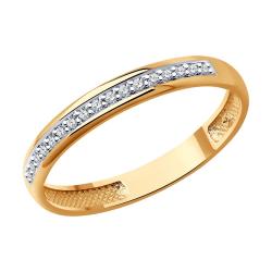 Золотое кольцо SOKOLOV с бриллиантом 1110211 фото