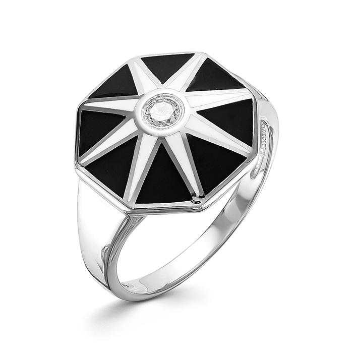 Серебряное кольцо АЛЬКОР с эмалью