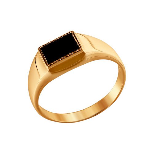 Золотое кольцо SOKOLOV с ониксом