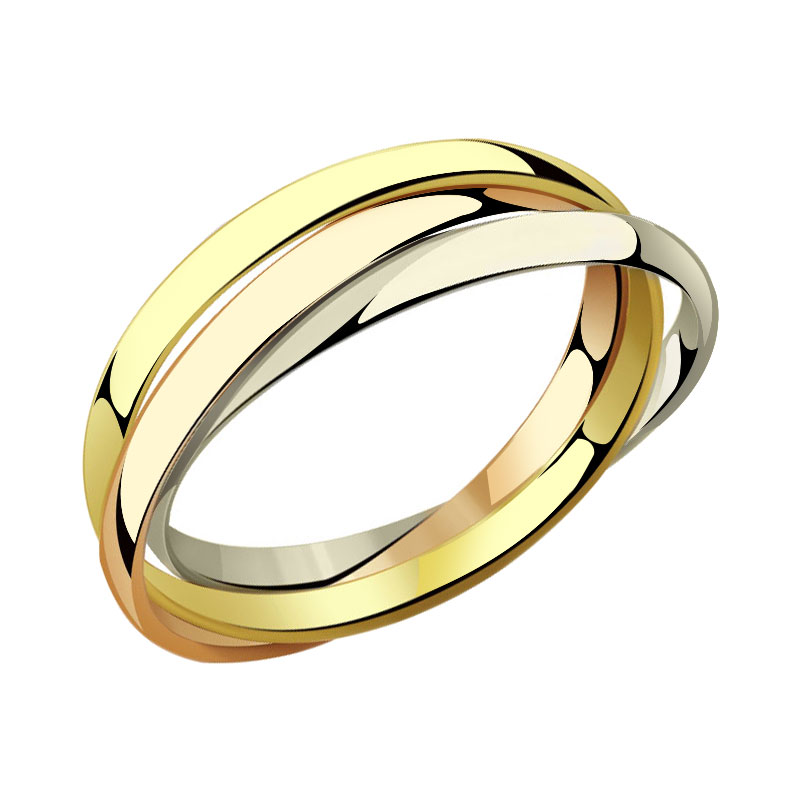 Золотое кольцо Trinity ТД Эстет