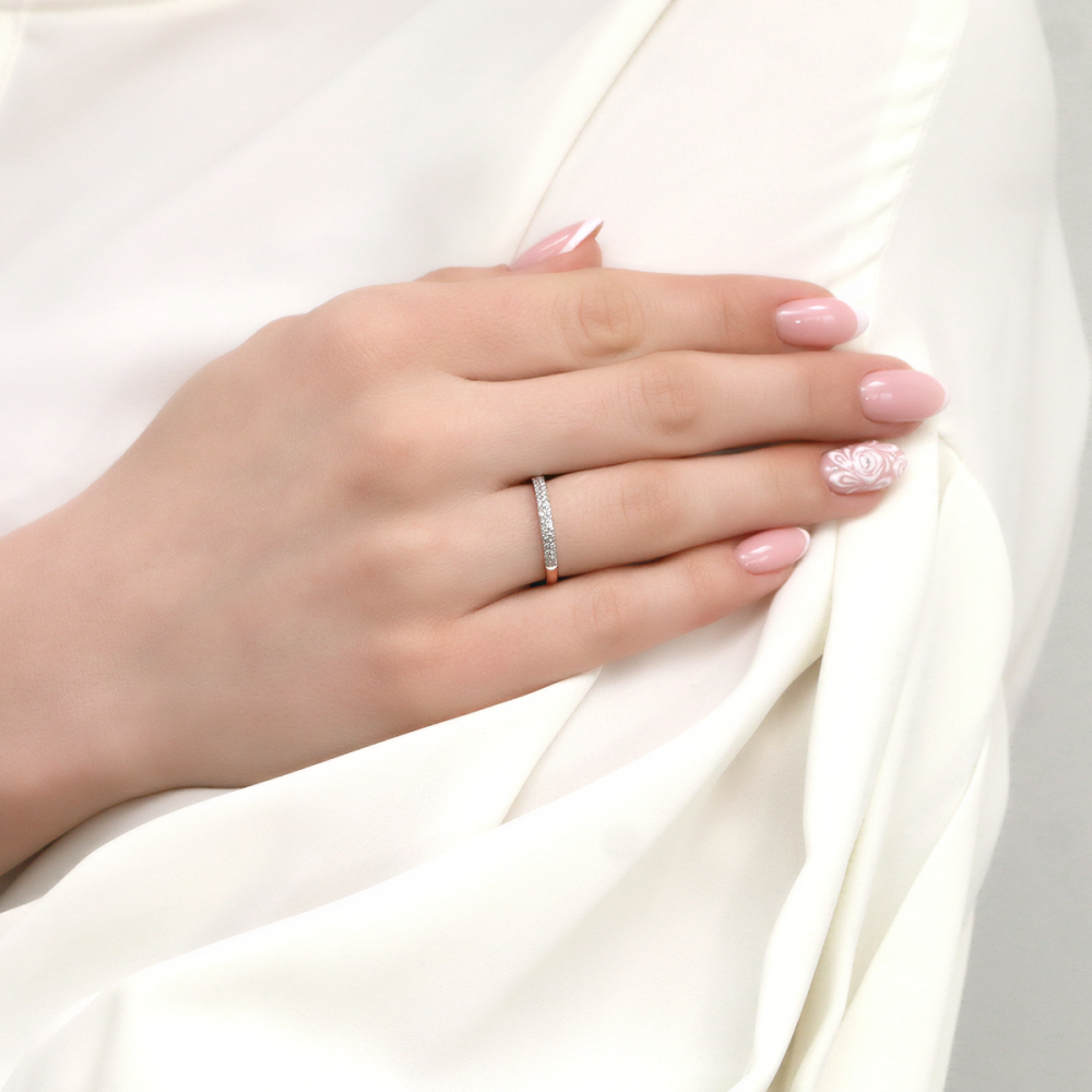 Золотое обручальное кольцо 2,5 мм SOKOLOV с бриллиантом