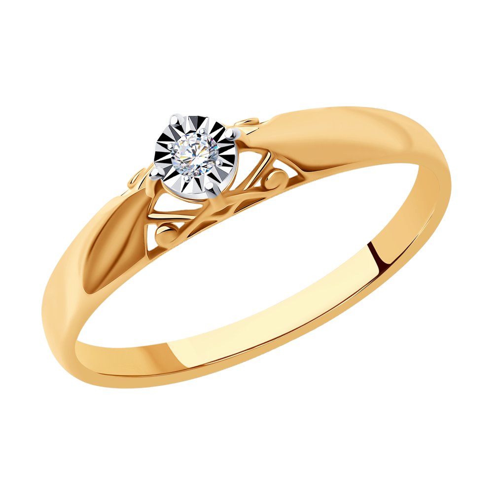 Золотое помолвочное кольцо SOKOLOV с бриллиантом