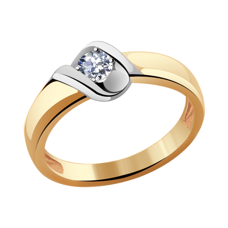 Золотое помолвочное кольцо Александра с бриллиантом
