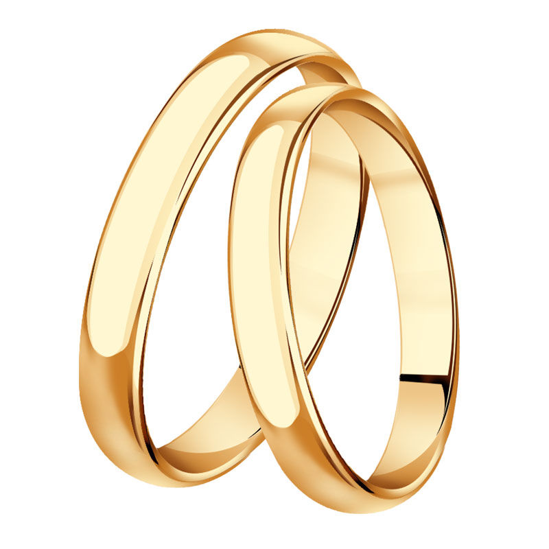 Золотое обручальное кольцо 3 мм SOKOLOV