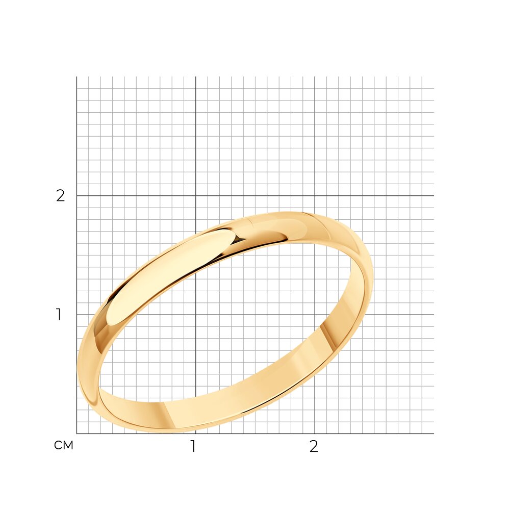 Золотое обручальное кольцо 2 мм SOKOLOV