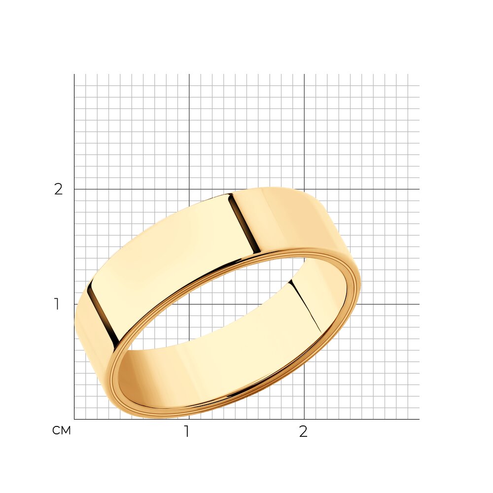 Золотое обручальное кольцо 6 мм SOKOLOV