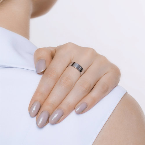 Обручальное кольцо из белого золота 6 мм SOKOLOV