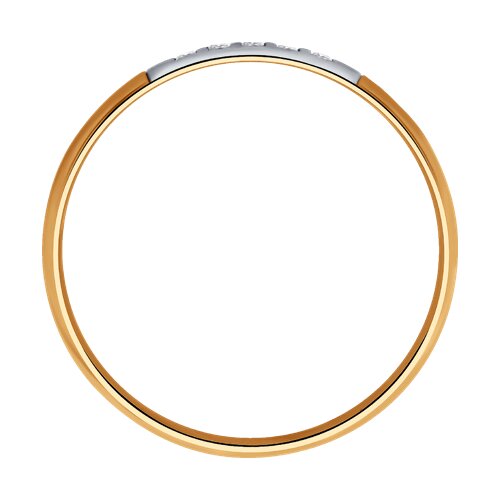 Золотое обручальное кольцо 3 мм SOKOLOV с бриллиантом