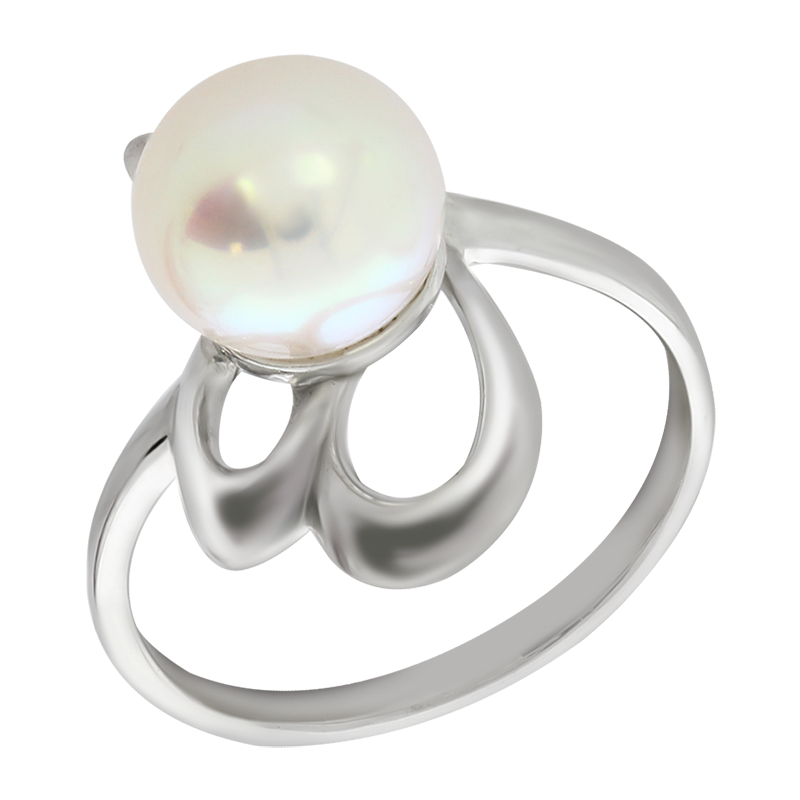 Серебряное кольцо Жемчужное подворье с жемчугом