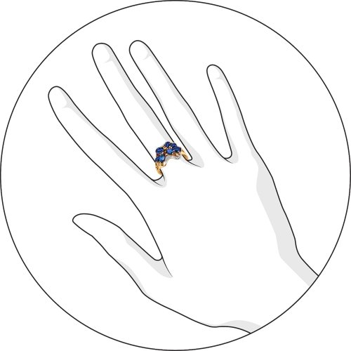 Золотое кольцо SOKOLOV с сапфиром