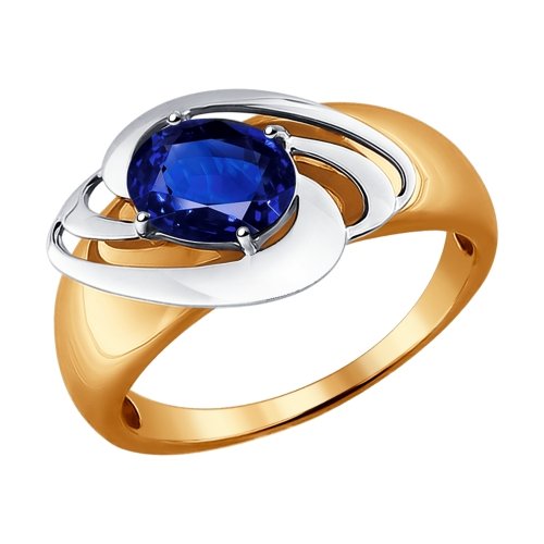 Золотое кольцо SOKOLOV с сапфиром