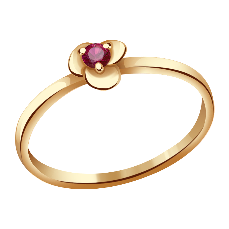 Золотое кольцо Александра с рубином