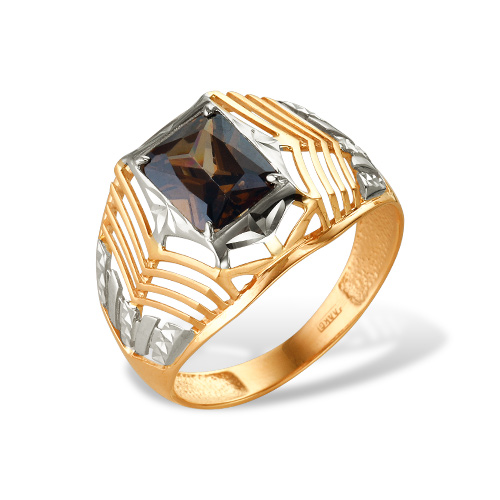 Золотое кольцо Караваевская ювелирная фабрика с раухтопазом