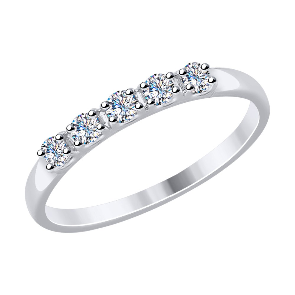 Кольцо из белого золота Diamant с бриллиантом