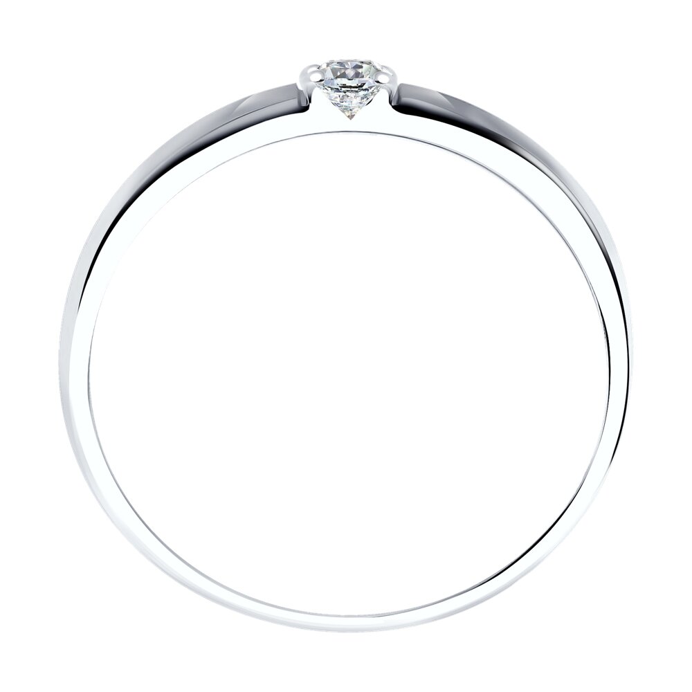 Помолвочное кольцо из серебра SOKOLOV с Swarovski