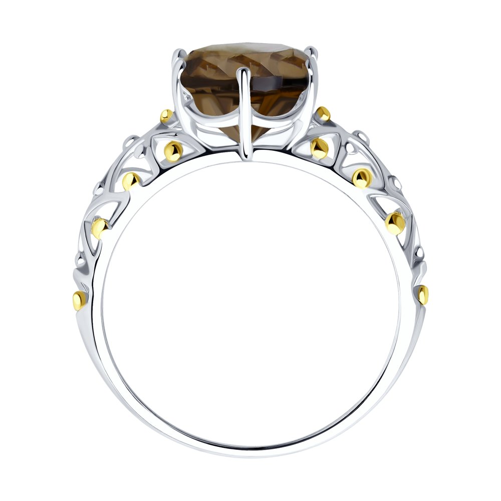 Серебряное кольцо SOKOLOV с раухтопазом