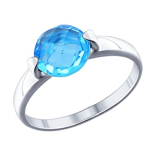 Серебряное кольцо SOKOLOV с ювелирным кристаллом