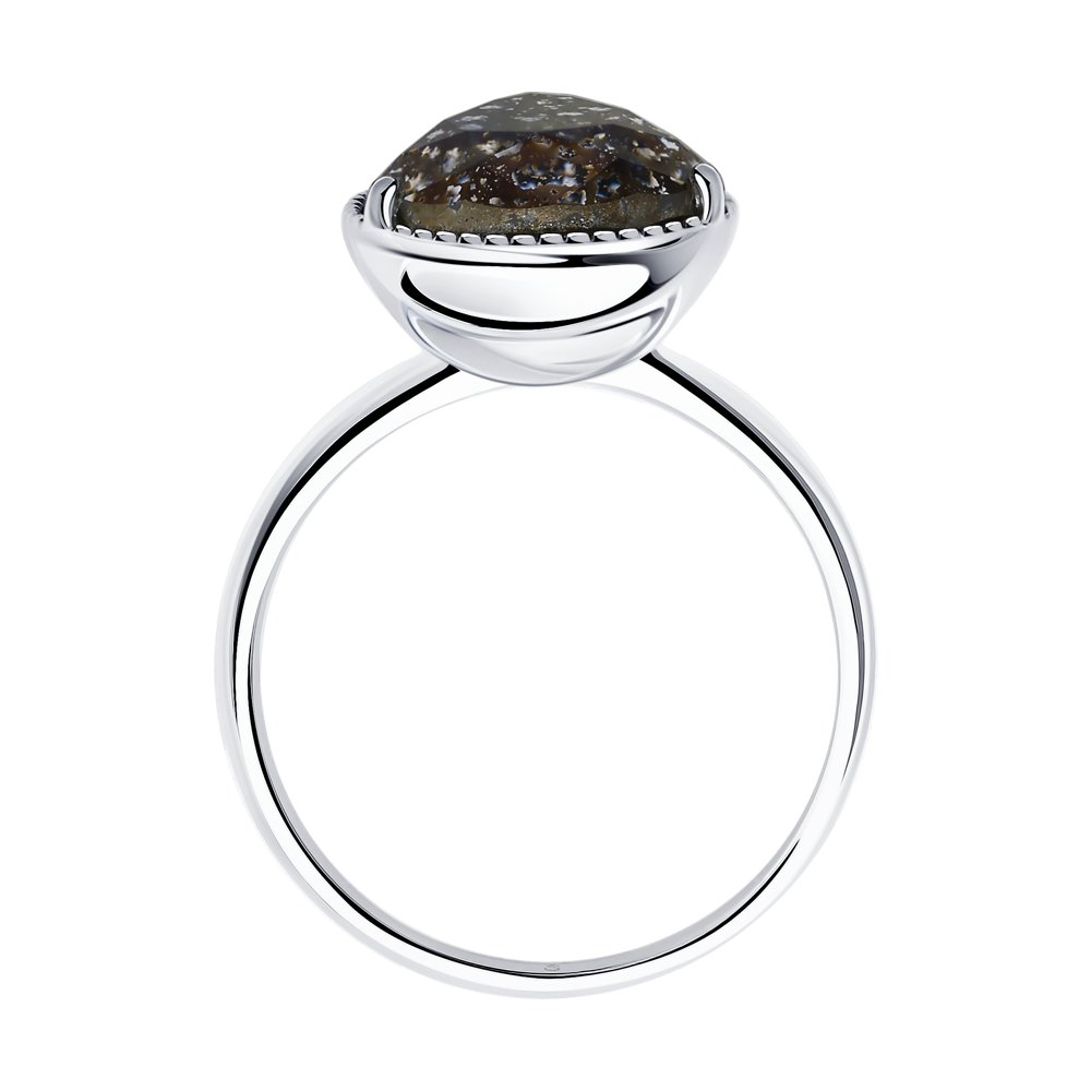 Серебряное кольцо SOKOLOV с кристаллом Swarovski