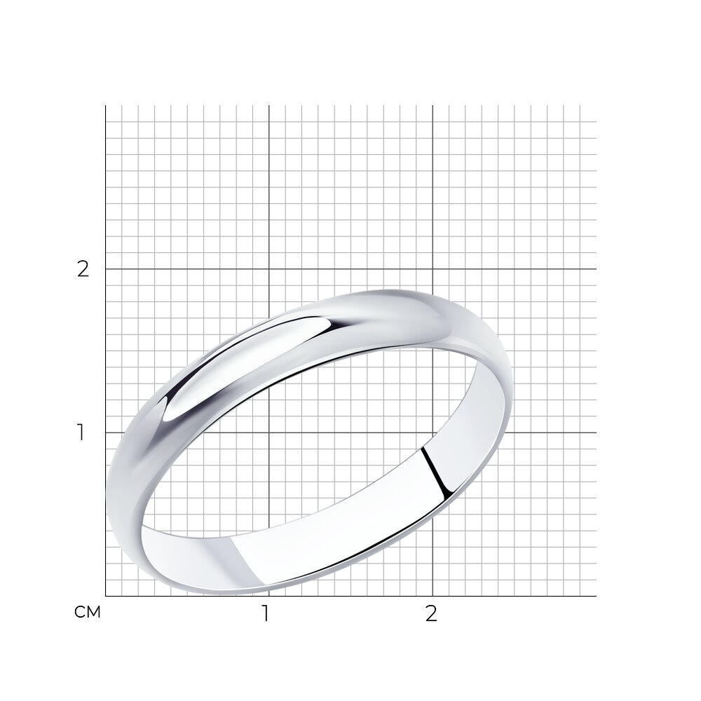 Серебряное обручальное кольцо 3 мм SOKOLOV