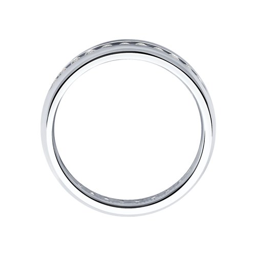 Серебряное обручальное кольцо 5 мм SOKOLOV с фианитом