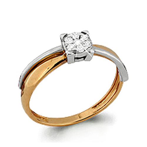 Золотое кольцо AQUAMARINE с бриллиантом