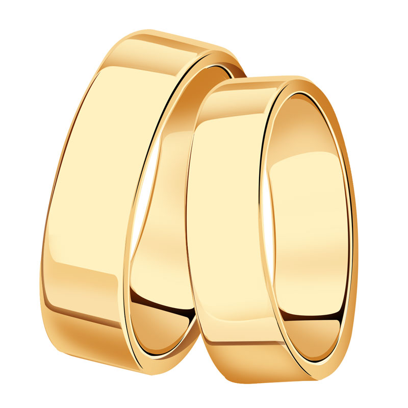 Золотое обручальное кольцо 5 мм КЮЗ Del'ta