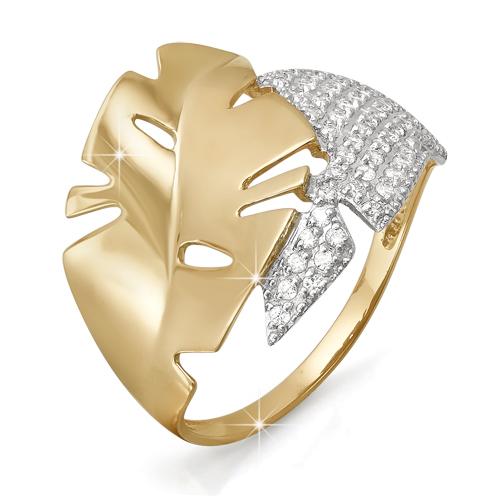 Золотое кольцо КЮЗ Del'ta с фианитом