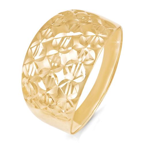 Золотое кольцо с алмазной гранью КЮЗ Del'ta