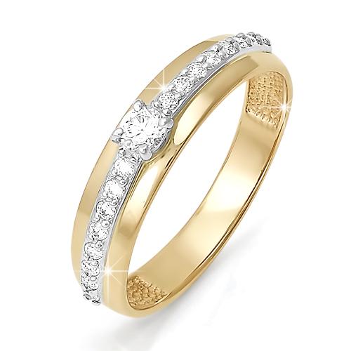 Золотое кольцо КЮЗ Del'ta с бриллиантом