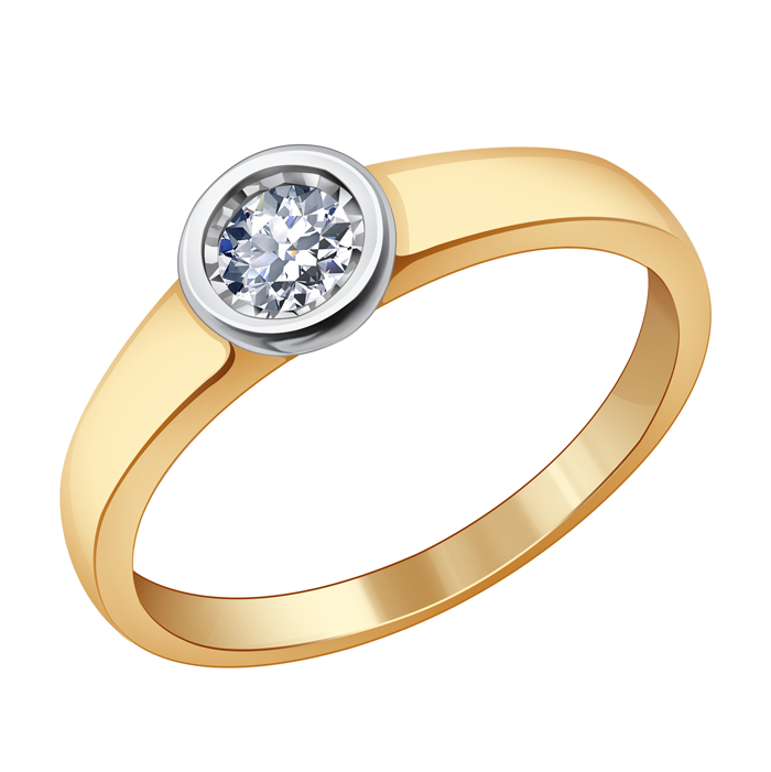 Золотое помолвочное кольцо ЮК 