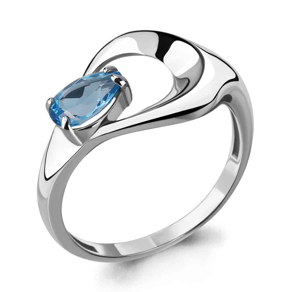 Серебряное кольцо AQUAMARINE с топазом