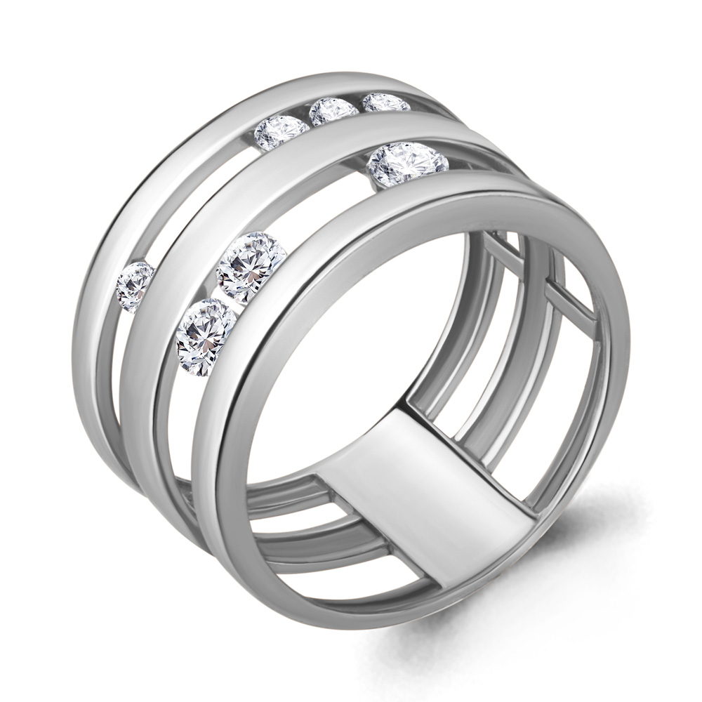 Серебряное кольцо AQUAMARINE с Swarovski