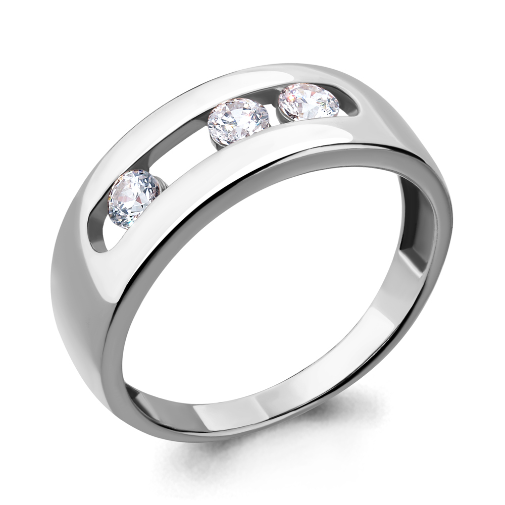 Серебряное кольцо AQUAMARINE с Swarovski