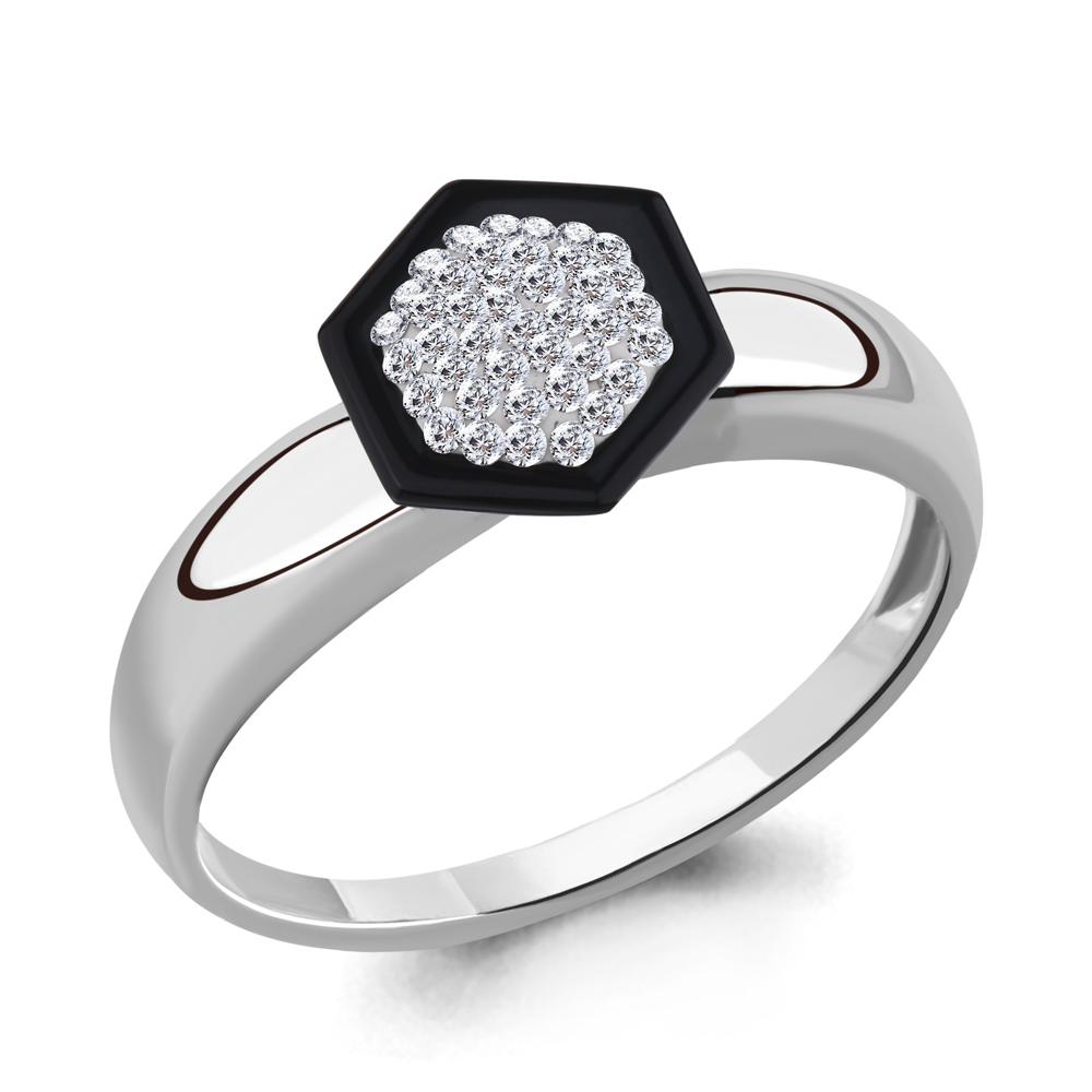 Серебряное кольцо AQUAMARINE с ювелирным кристаллом