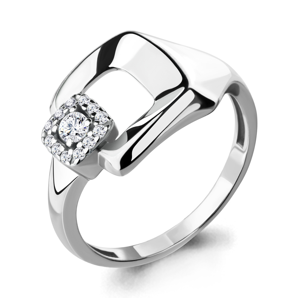 Серебряное кольцо AQUAMARINE с фианитом