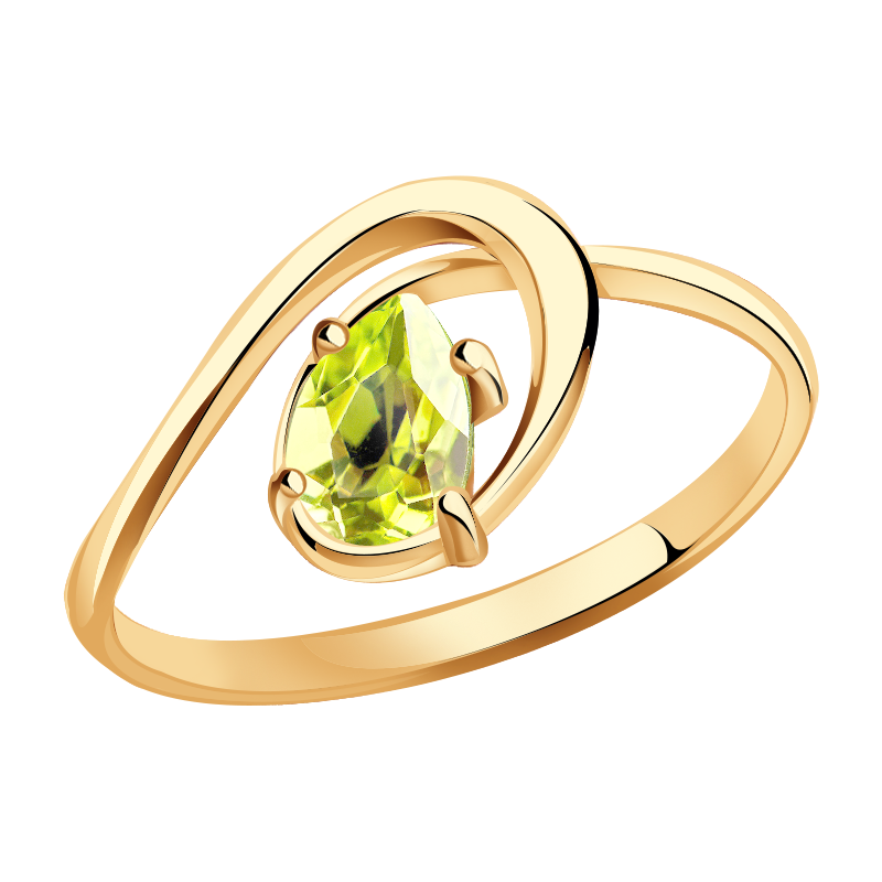Золотое кольцо Александра с хризолитом