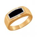 Золотое кольцо SOKOLOV с эмалью