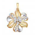 Золотая подвеска SOKOLOV с фианитом