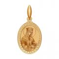 Золотая подвеска-иконка Святая равноапостольная царица Елена SOKOLOV с эмалью