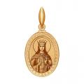 Золотая подвеска-иконка Святая великомученица Екатерина SOKOLOV с эмалью