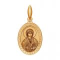 Золотая подвеска-иконка Святая великомученица Марина SOKOLOV с эмалью