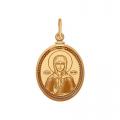 Золотая подвеска Иконка Святая блаженная Матрона SOKOLOV с эмалью