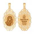 Золотая подвеска-иконка Божией Матери Казанская SOKOLOV с эмалью