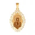 Золотая подвеска Святая Мученица Лариса SOKOLOV с эмалью