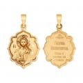Золотая подвеска-иконка Господь Вседержитель SOKOLOV с эмалью