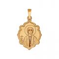 Золотая подвеска-иконка Святая Мученица София SOKOLOV с эмалью